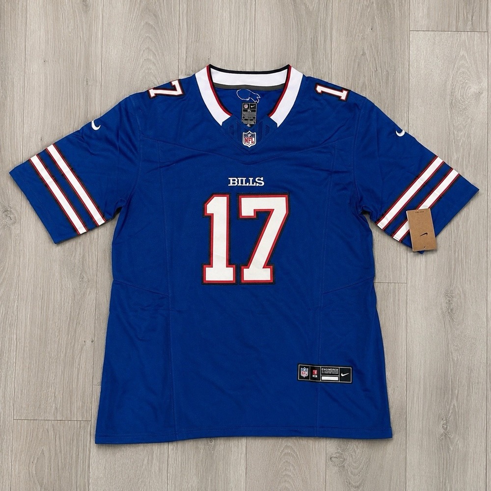Buffalo Bills Josh Allen  #17  On Filed Football Jersey Size Extra Large